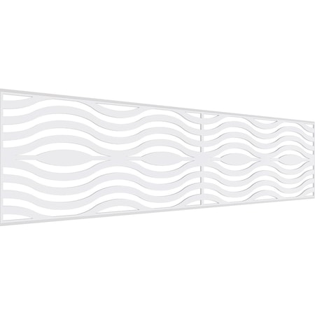 Ekena Millwork Set of Four Panels for 94 1/2"W x 24 1/4"H Parker Fretwork Wainscot Wall Paneling WPKP12X01X47PKR